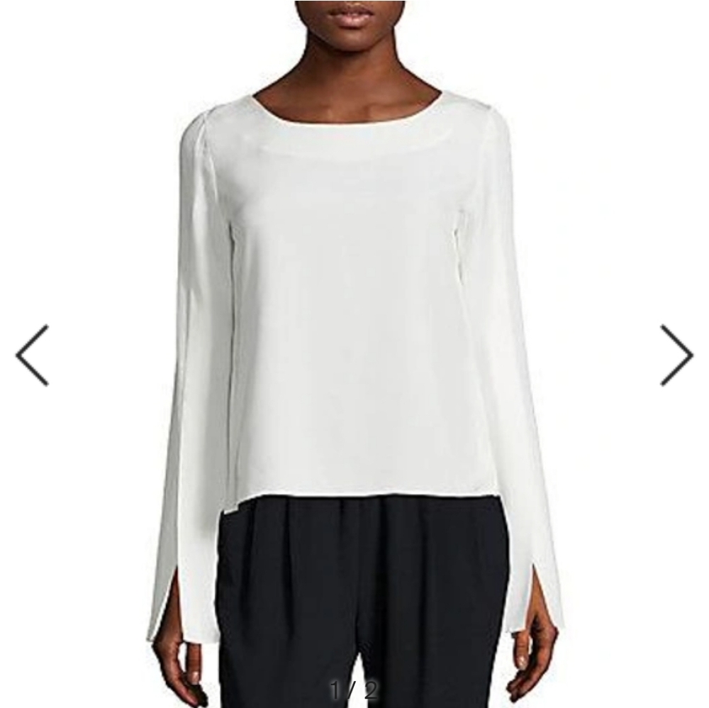 Ramy Brook Paloma White Flared Sleeve Ethereal Cottagecore Fairy Blouse